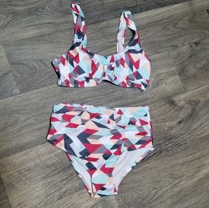 High-waisted shelf-top bikini